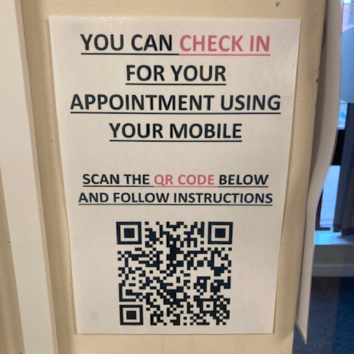 mobile phone check-in
